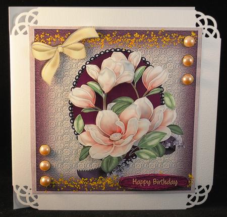 Beautiful Magnolias on a Oval Plaque  by Yvonne Middleton