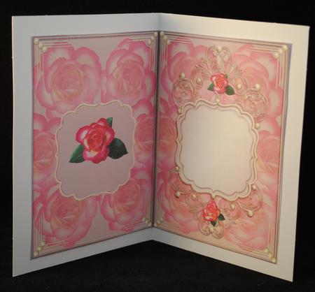 Roses & Pearls Wedding Card Insert by Yvonne Middleton