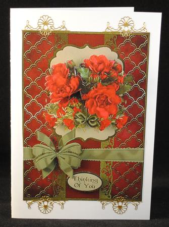 Romantic Roses Card Front by Yvonne Middleton
