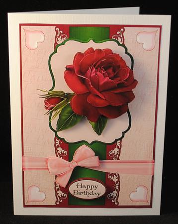 Love Rose Card Front by Yvonne Middleton