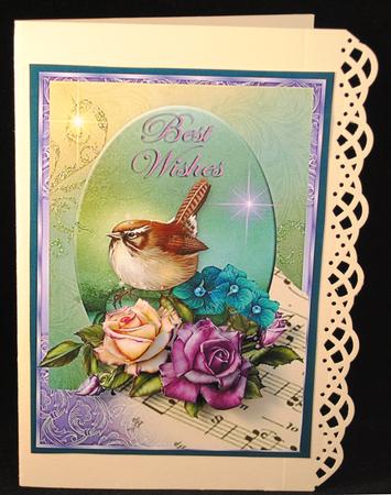Lovely Best Wishes with Roses by Yvonne Middleton