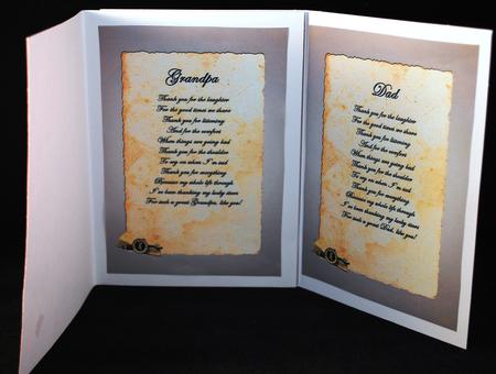 Grandpa and Dad Inserts by Yvonne Middleton
