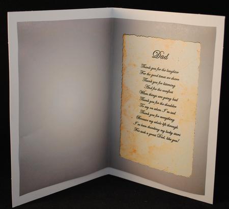 Dad - Thank You Insert by Yvonne Middleton