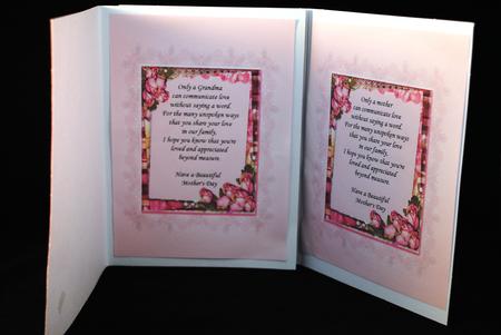 Grandma and Mum Vintage Rose Inserts by Yvonne Middleton