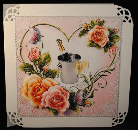 8x8 Shimmering Roses Anniversary by Yvonne Middleton
