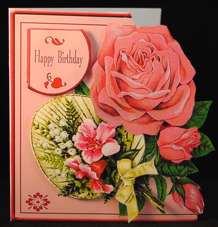 Pretty Pink Rose & Fan - Edgy - Mini Kit by Yvonne Middleton