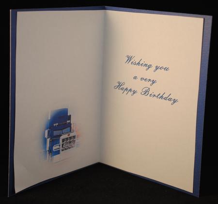 Blue Big Rig Truck Quick Card Insert by Yvonne Middleton