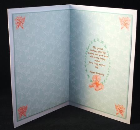 Pretty Pastel Green Birthday Insert by Yvonne Middleton