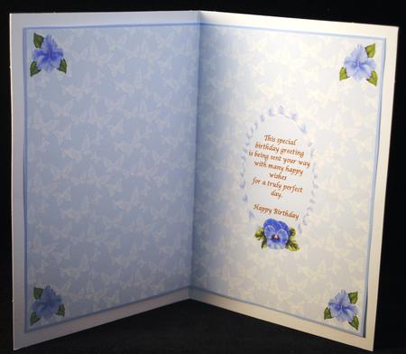 Beautiful Floral Butterfly Background Insert by Yvonne Middleton