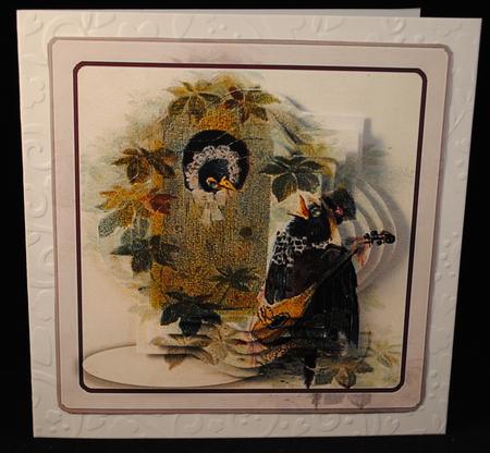 Blackbird Singing a Song of Love, for Easel Card by Yvonne Middleton