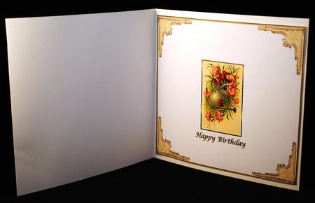 Vintage Watering Can 8x8ins Insert by Yvonne Middleton