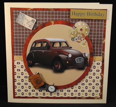 Vintage Car Mini Kit & Decoupage (birthday / Father's Day) by Yvonne Middleton