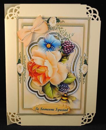 Beautiful Roses and Bees  by Yvonne Middleton