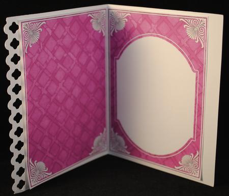 Purple Aged Lattice Fashion Base 7x5in Folded Insert by Yvonne Middleton