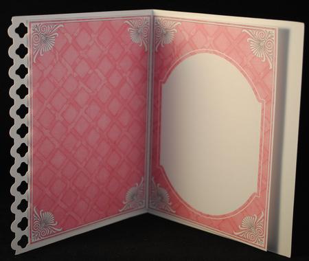 Pink Aged Lattice Fashion Base 7x5in Folded Insert by Yvonne Middleton