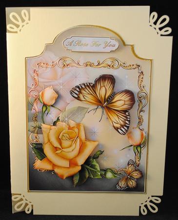 Edwardian Gold Shaped Card Front with Step by Step by Yvonne Middleton