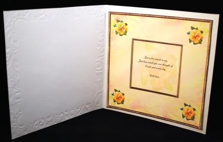Yellow Flower Mum/mam/mom Insert by Yvonne Middleton