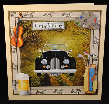 A Drive in the Country Approx: 8x8ins Card Front by Yvonne Middleton