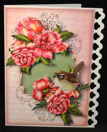 Gorgeous Glory Roses and Script Frame by Yvonne Middleton