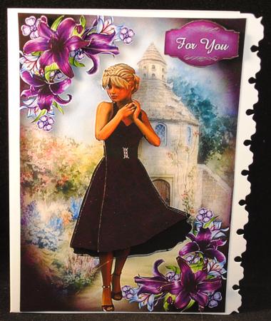 Deep Purple Dress & Dark Shadows Lilies by Yvonne Middleton