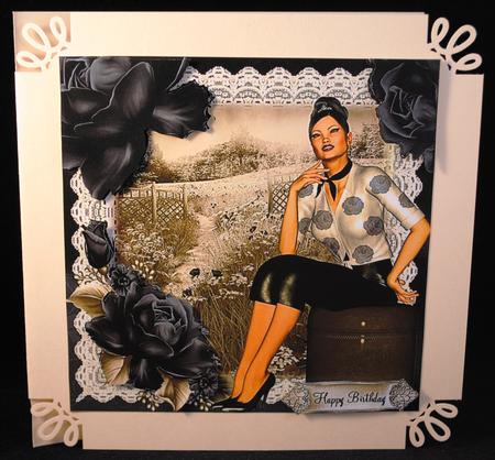 Vintage Sitting Pretty Topper 8x8 by Yvonne Middleton