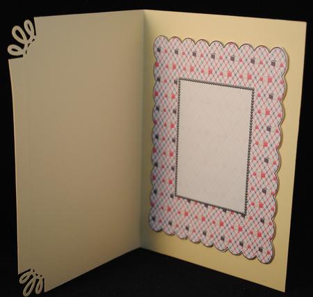 A4 Lipsticks Scallop Card Front, with Black Pearls by Yvonne Middleton