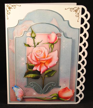 La Rosa - A4 Shaped Card Front by Yvonne Middleton