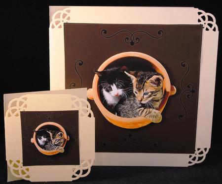 Cute Kittens in a Pot Topper by Yvonne Middleton
