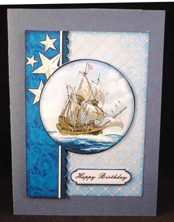 Sailing Ship Quick Card by Yvonne Middleton
