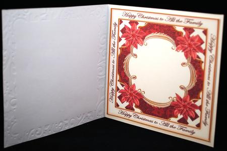 Plum Poinsettia All the Family Lattice 8in Insert Panel by Yvonne Middleton