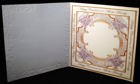 Silver Poinsettia All the Family Lattice 8in Insert Panel by Yvonne Middleton