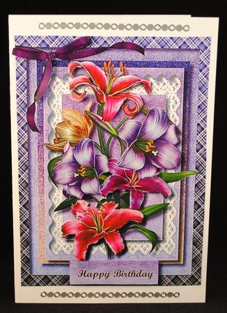 A5 Beautiful Bouquet of Lilac Lillys  by Yvonne Middleton