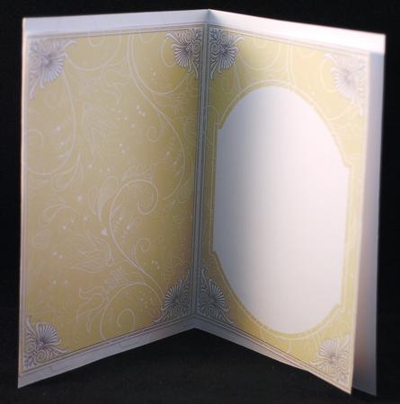 Cream Little Birdy Fashion Base 7x5in Folded Insert by Yvonne Middleton