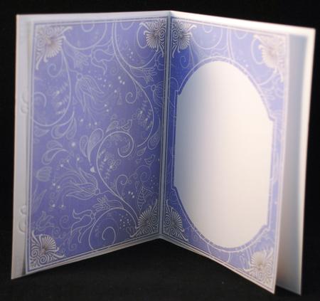 Lilac Little Birdy Fashion Base 7x5in Folded Insert by Yvonne Middleton