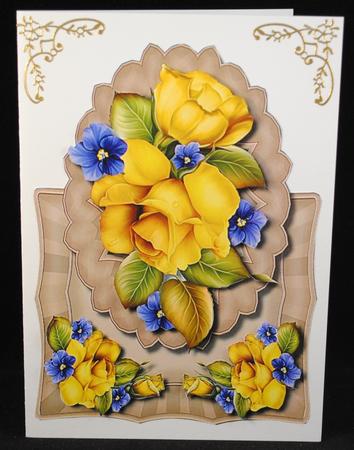 Beautiful Yellow Roses Over the Edge Card  by Yvonne Middleton