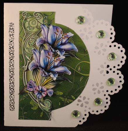 Shaped Card Lilies by Yvonne Middleton