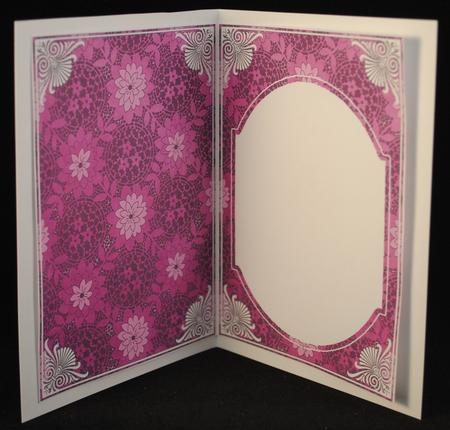 Purple Lace Flower Fashion Base 7x5in Folded Insert by Yvonne Middleton