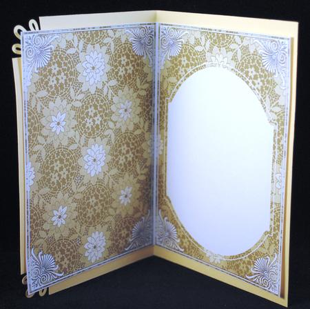 Olive Lace Flower Fashion Base 7x5in Folded Insert by Yvonne Middleton