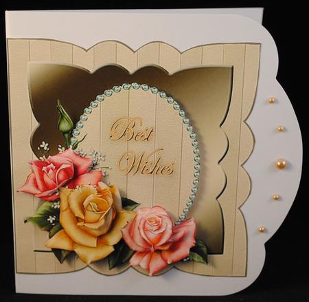 Edwardian Roses and Pearls- Best Wishes by Yvonne Middleton