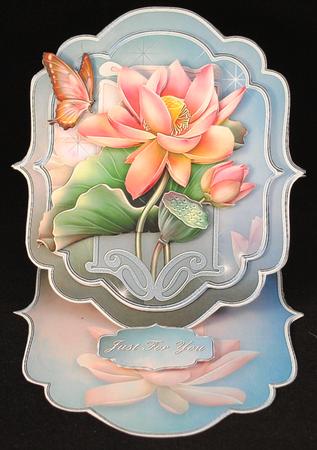 In Love with Lotus Bracket Shaped Easel Card Mini-kit by Yvonne Middleton