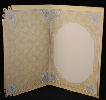 Olive Aged Lattice Fashion Base 7x5in Folded Insert by Yvonne Middleton