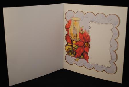 Blue Candle Lantern Picture 8in Scallop Insert Panel by Yvonne Middleton