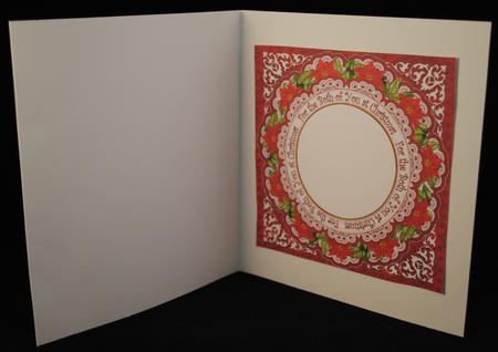 Lovebirds Both of You at Christmas 8in Insert Panel by Yvonne Middleton