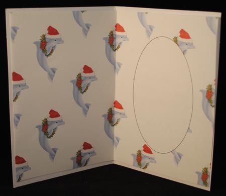 Santa Dolphin with Wreath Insert by Yvonne Middleton