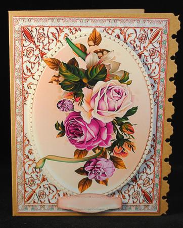 Lovely Vintage Roses in a Ornate Frame by Yvonne Middleton