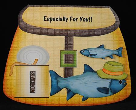 Male Card Cut and Fold Fishing by Yvonne Middleton