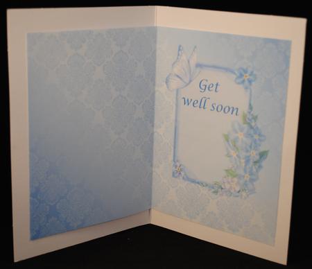 Get Well Soon Insert in Blue by Yvonne Middleton