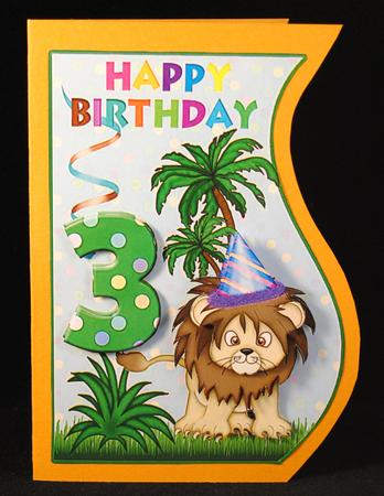3rd Birthday- Jungle Topper for Little Boy by Yvonne Middleton