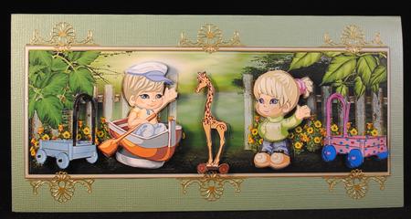 Garden Play Children's Card by Yvonne Middleton