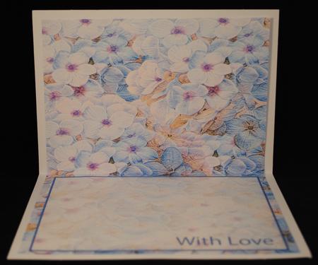 Lovely Blue Hydrangea Card Insert by Yvonne Middleton